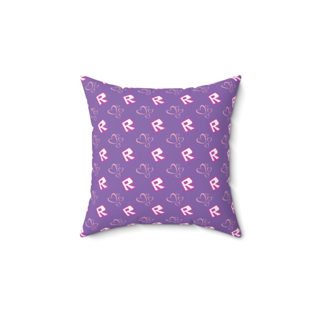 Roblox Girls. Purple R Cushion and Silhouettes of Hearts Cool Kiddo 16