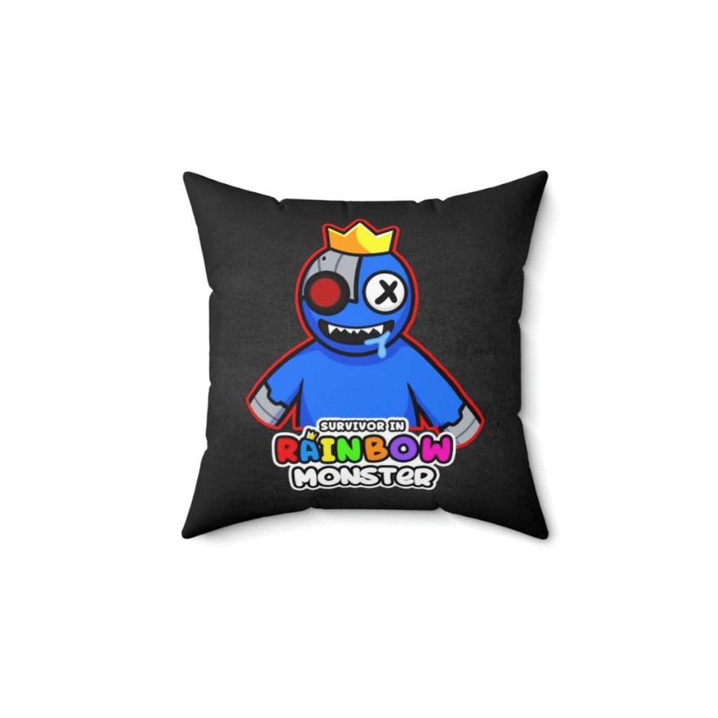 Dirty Black Cushion with BLUE Character. RAINBOW MONSTER Cool Kiddo