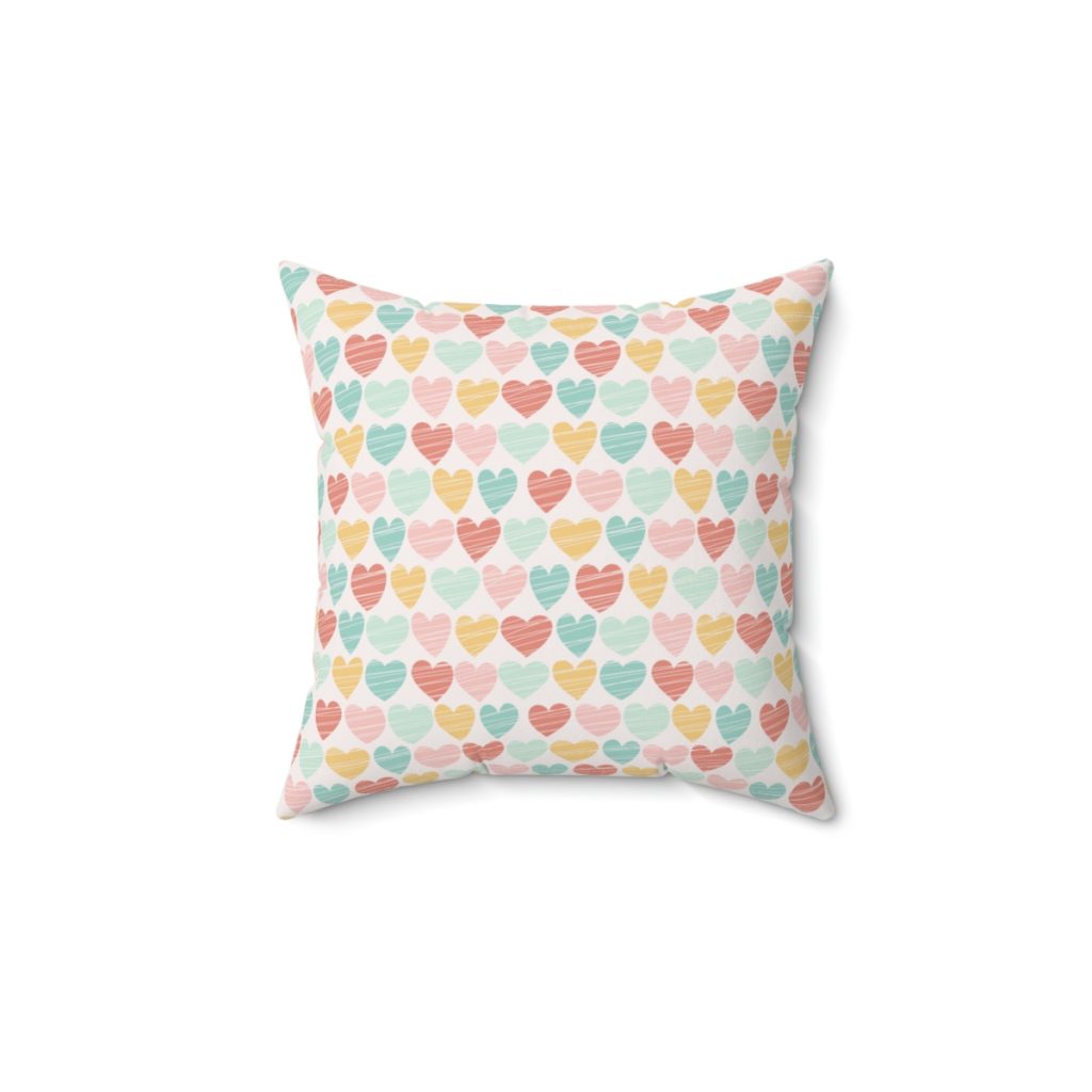 Roblox Girls. Cushion. Design with pastel hearts Cool Kiddo 16