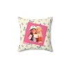 Roblox Girls. Cushion. Colorful butterflies design with lilac and blue tones in beige background. Cool Kiddo 30