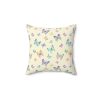 Roblox Girls. Cushion. Colorful butterflies design with lilac and blue tones in beige background. Cool Kiddo 32