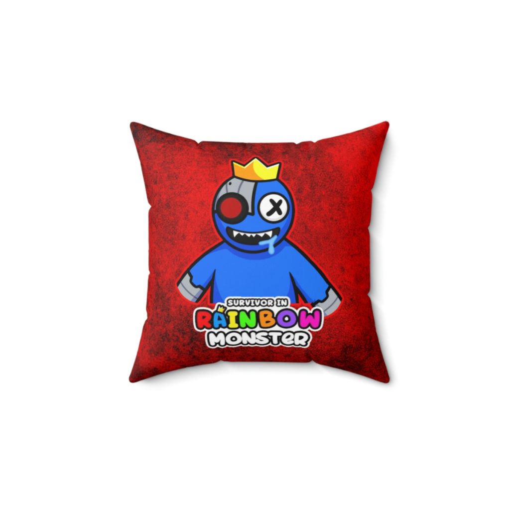 Dirty Red Cushion with BLUE Character. RAINBOW MONSTER Cool Kiddo 10