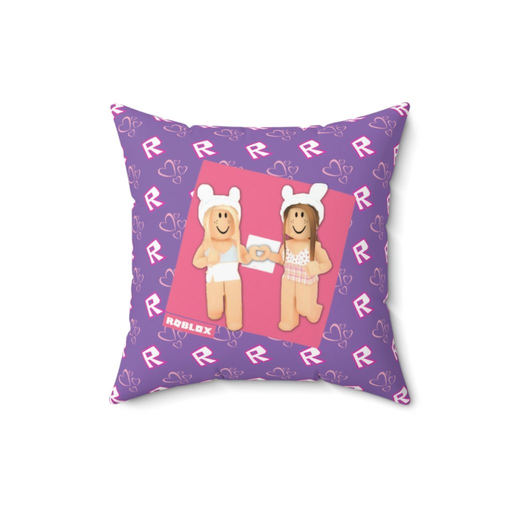 Roblox Girls. Purple R Cushion and Silhouettes of Hearts Cool Kiddo 18