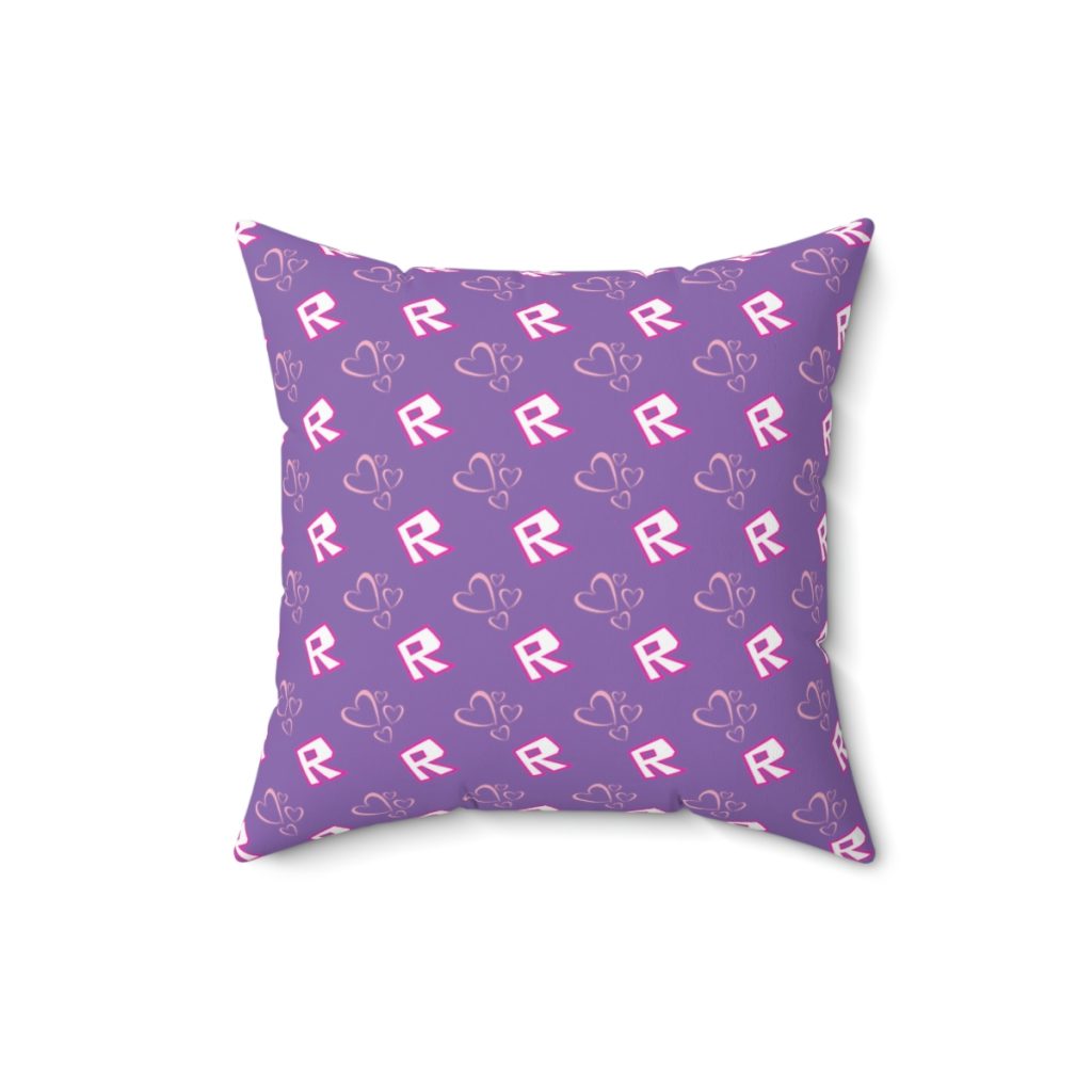 Roblox Girls. Purple R Cushion and Silhouettes of Hearts Cool Kiddo 20