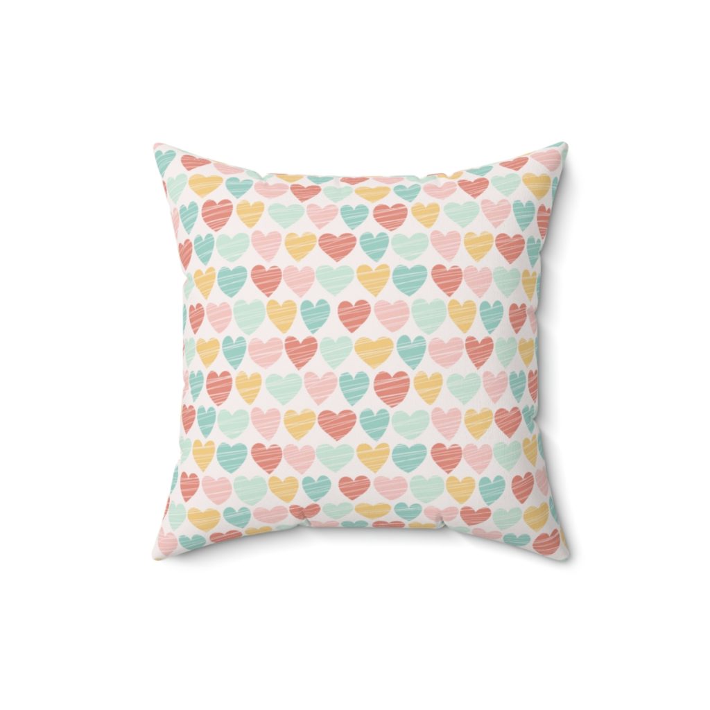 Roblox Girls. Cushion. Design with pastel hearts Cool Kiddo 20