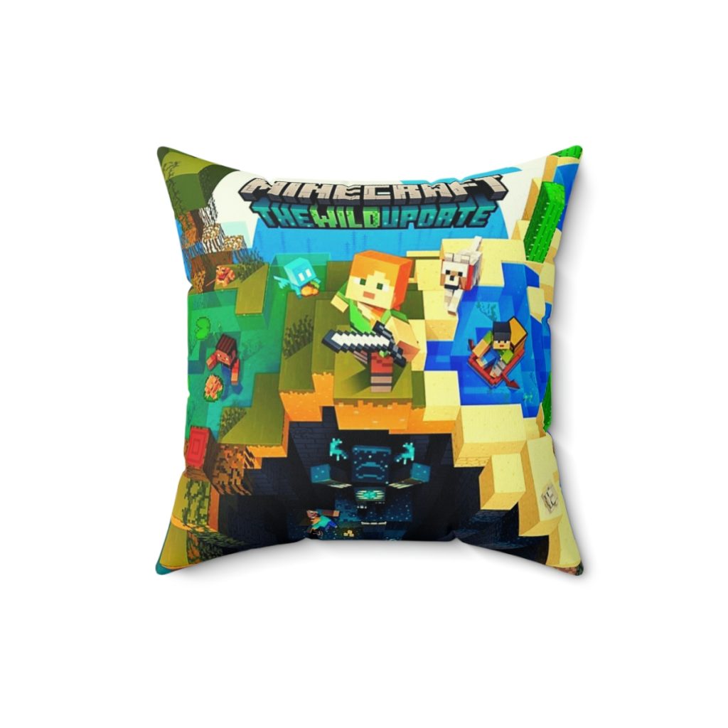 Minecraft Cushion. Blue pixelated back. Cool Cushions. Cool Kiddo 18