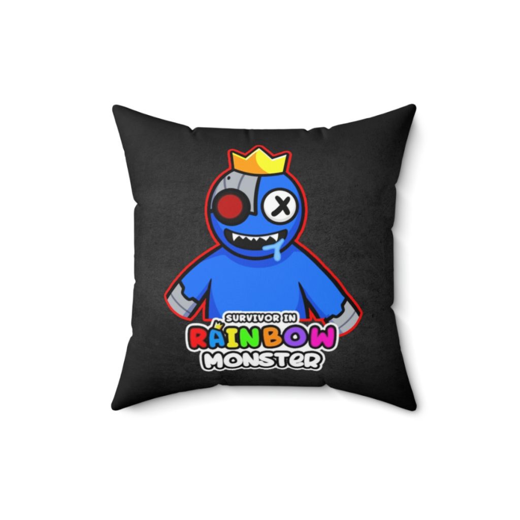 Dirty Black Cushion with BLUE Character. RAINBOW MONSTER Cool Kiddo 16