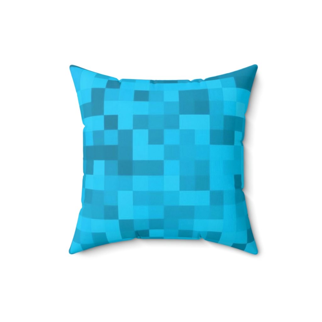 Minecraft Cushion in purple with blue pixelated back. Cool Cushions. Mojang’s legendary game. Cool Kiddo 20