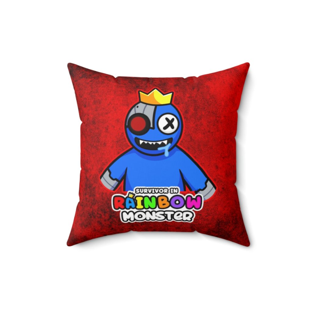 Dirty Red Cushion with BLUE Character. RAINBOW MONSTER Cool Kiddo 14