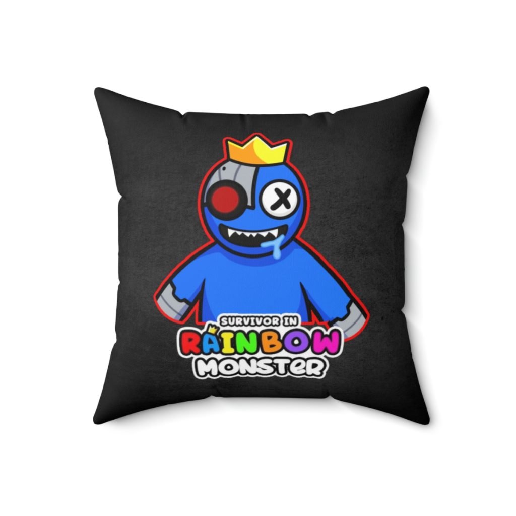 Dirty Black Cushion with BLUE Character. RAINBOW MONSTER Cool Kiddo 18