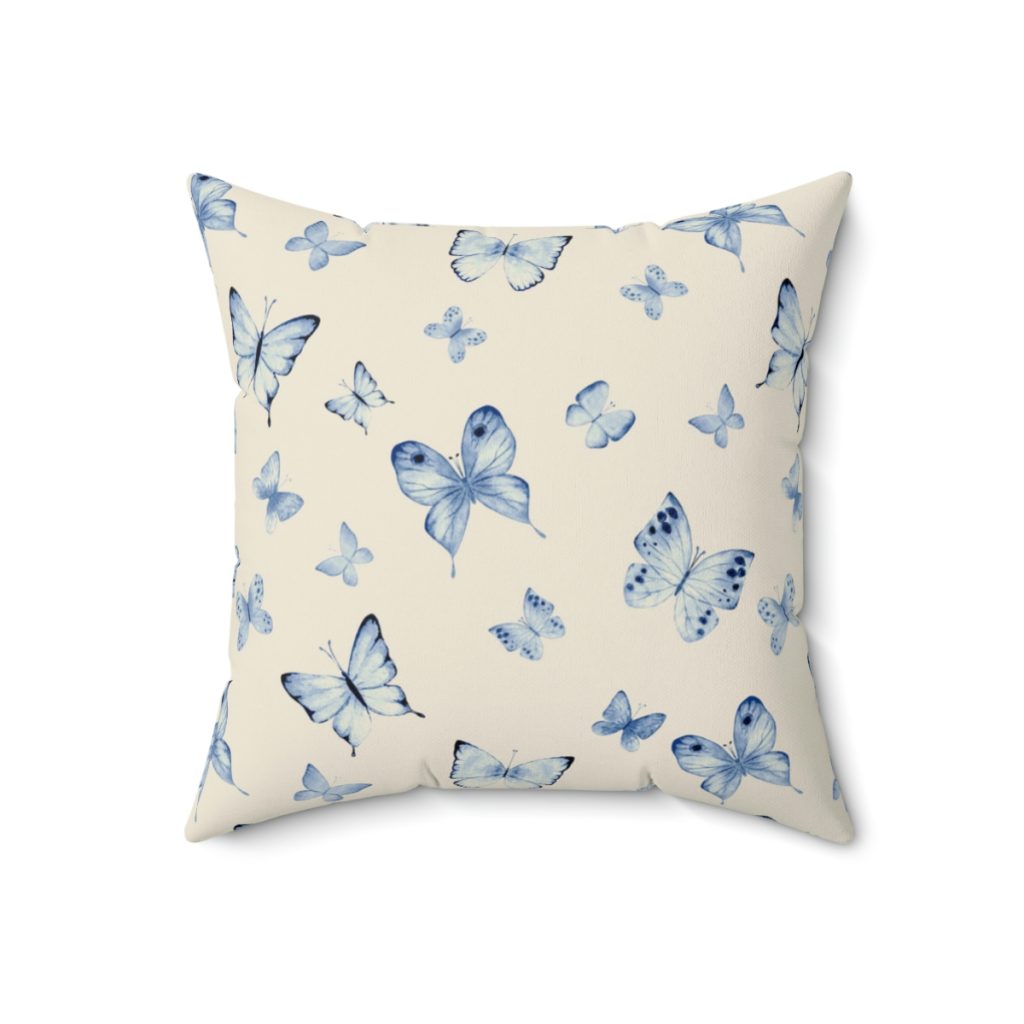 Roblox Girls. Cushion. With background of blue butterflies Cool Kiddo 12