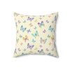 Roblox Girls. Cushion. Colorful butterflies design with lilac and blue tones in beige background. Cool Kiddo 28