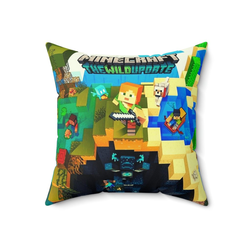 Minecraft Cushion. Blue pixelated back. Cool Cushions. Cool Kiddo 10