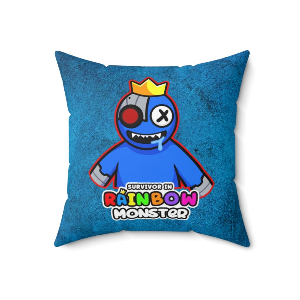 Dirty Blue Cushion with BLUE Character. RAINBOW MONSTER Cool Kiddo 12