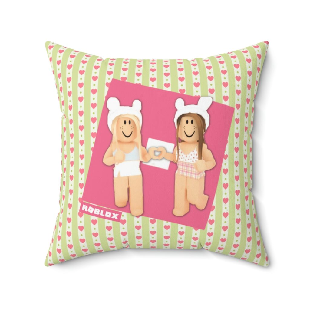 Roblox Girls. Green Cushion with Pink Hearts Cool Kiddo 22