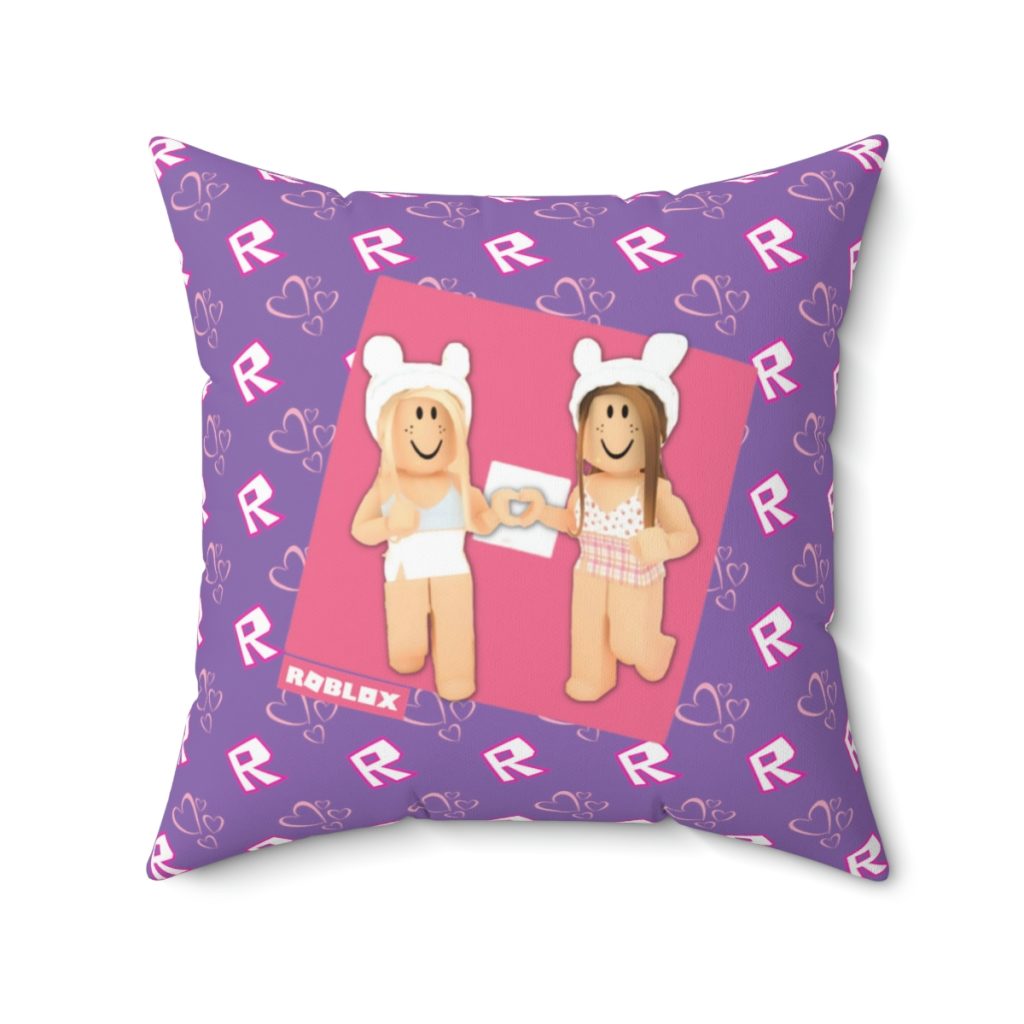 Roblox Girls. Purple R Cushion and Silhouettes of Hearts Cool Kiddo 22