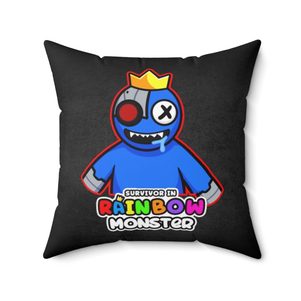 Dirty Black Cushion with BLUE Character. RAINBOW MONSTER Cool Kiddo 22