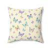 Roblox Girls. Cushion. Colorful butterflies design with lilac and blue tones in beige background. Cool Kiddo 40