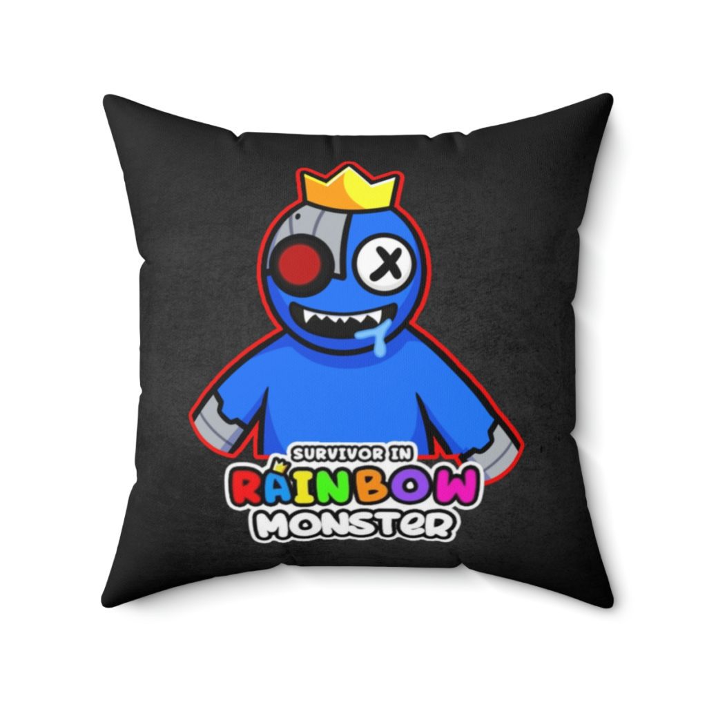 Dirty Black Cushion with BLUE Character. RAINBOW MONSTER Cool Kiddo 24