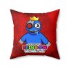 Dirty Red Cushion with BLUE Character. RAINBOW MONSTER Cool Kiddo 38