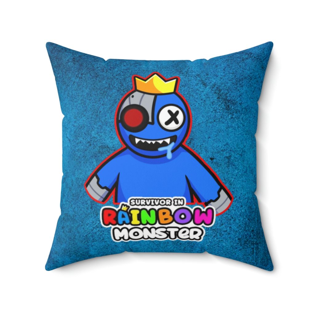 Dirty Blue Cushion with BLUE Character. RAINBOW MONSTER Cool Kiddo 24