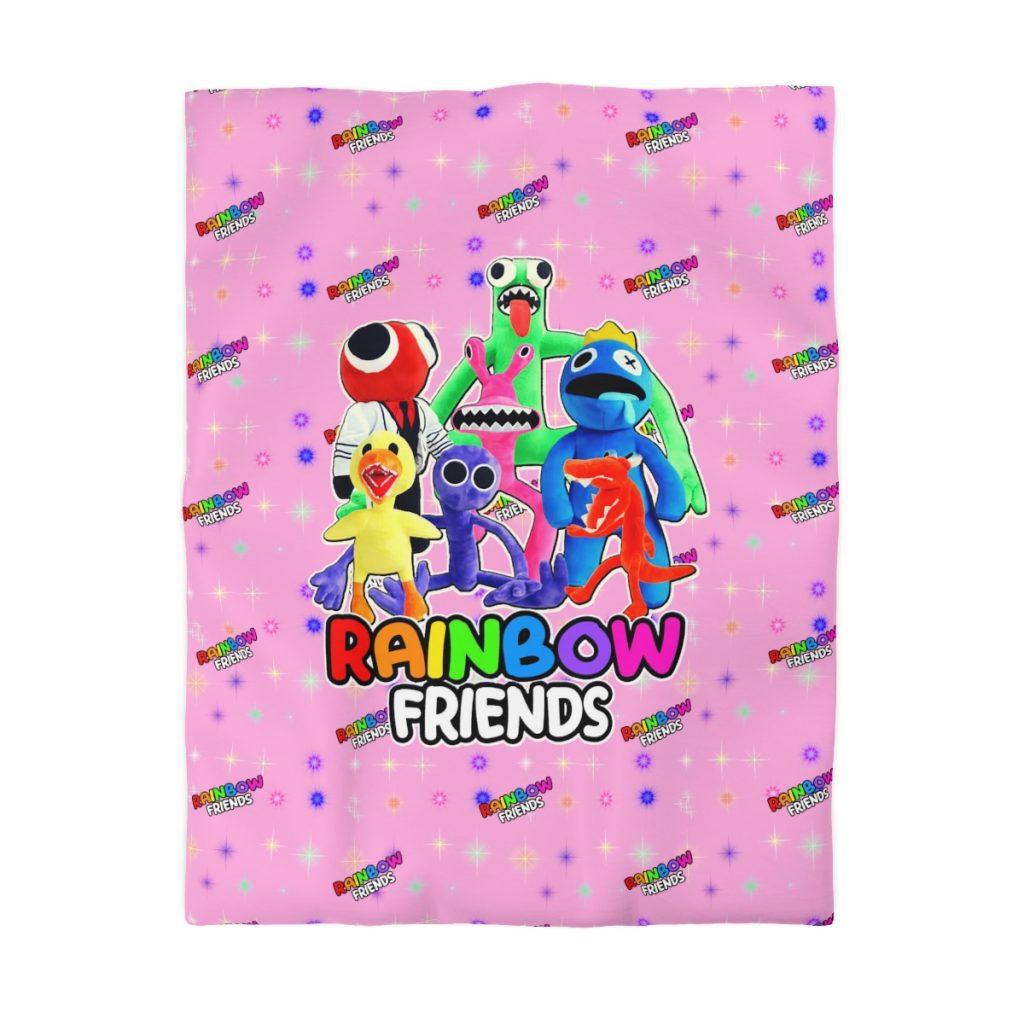 Brilliant Party. Blue Rainbow Friends. Microfiber Duvet Cover. PINK Cool Kiddo 12