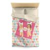 Roblox Girls. Design with pastel hearts. Microfiber Duvet Cover. Cool Kiddo 40