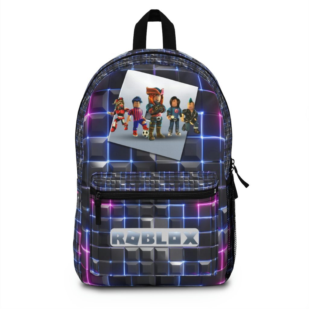 Roblox Backpack for Boys, Roblox Games. Black backpack with neon colors. Cool Kiddo 15