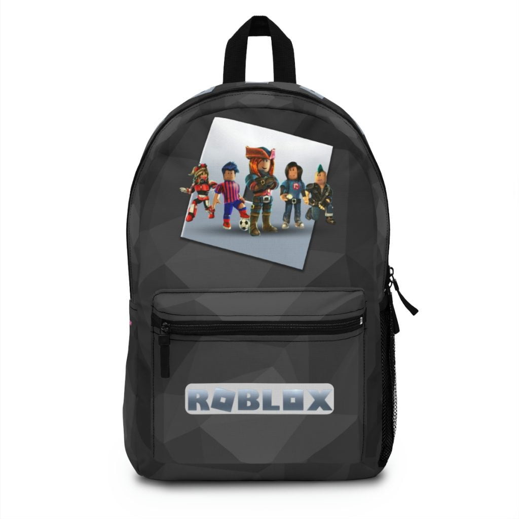 Roblox Backpack for Boys, Roblox Games. Black backpack with geometric background Cool Kiddo