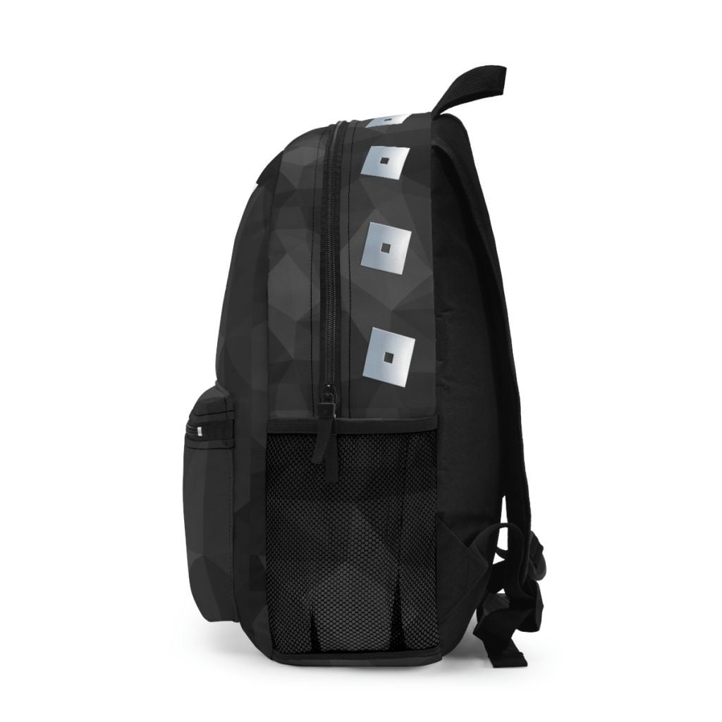 Roblox Backpack for Boys, Roblox Games. Black backpack with geometric background Cool Kiddo 14