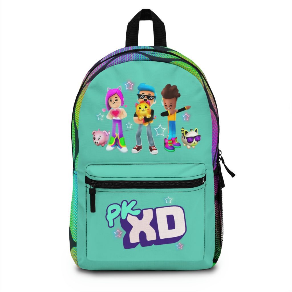 Sky Blue School Backpack with Neon Colors sides from PX XD FUN FRIENDS. Cool Kiddo 10