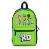 Green School Backpack with Neon Colors sides from PX XD FUN FRIENDS. Cool Kiddo 20