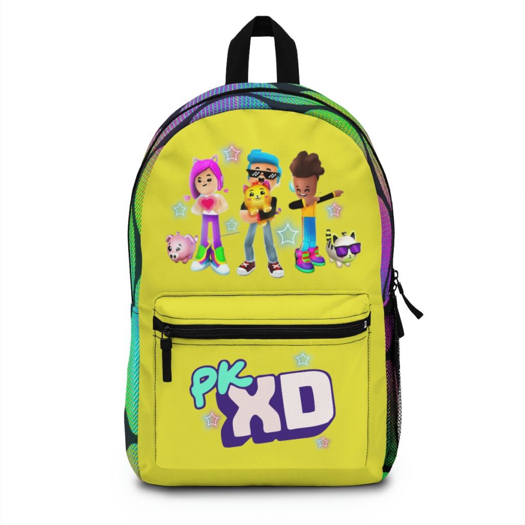 Yellow School Backpack with Neon Colors sides from PX XD FUN FRIENDS. Cool Kiddo 10