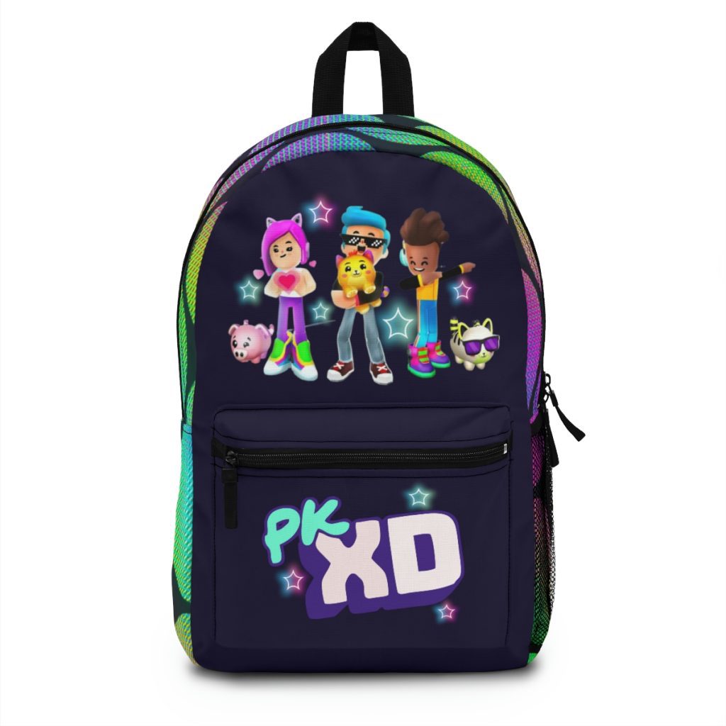 Royal Blue School Backpack with Neon Colors sides from PX XD FUN FRIENDS. Cool Kiddo