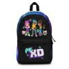 Black Backpack with Neon Lights on a Dark Background from PX XD FUN FRIENDS. Cool Kiddo 20