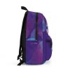 Purple backpack with Illustration of colorful waves from PX XD FUN FRIENDS. Cool Kiddo 22