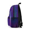 Purple backpack with Illustration of colorful waves from PX XD FUN FRIENDS. Cool Kiddo 24