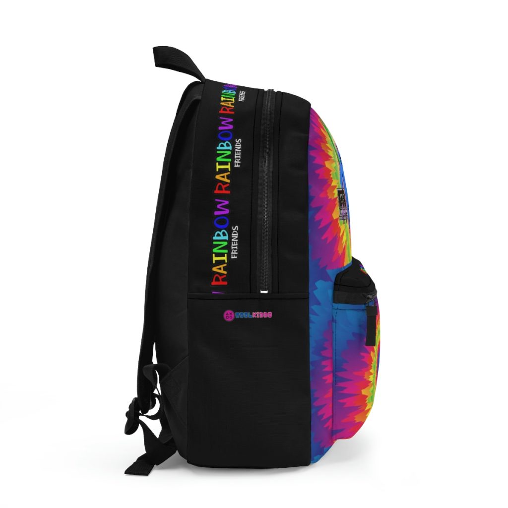 Black Blue Rainbow Friends backpack with Tie Dye design Cool Kiddo 12