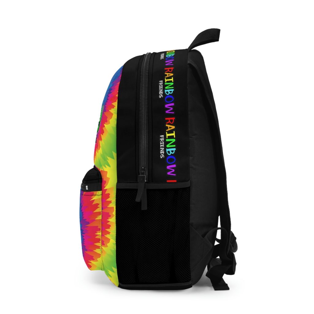 Black Blue Rainbow Friends backpack with Tie Dye design Cool Kiddo 14