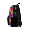 Rainbow Friends Black backpack with the faces of the characters in a grid. Cool Kiddo 24