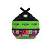 Green backpack from GREEN with a grid background with the faces of the Rainbow Friends characters Cool Kiddo 26