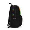 Black Rainbow Friends Backpack with the faces of the characters in a grid. Cool Kiddo 22