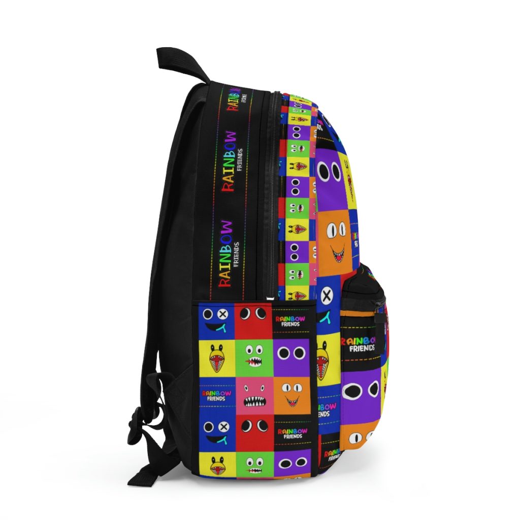 Black Backpack with Rainbow Friends’ Character Faces Cool Kiddo 12