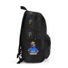 Dirty Black Backpack with BLUE character. RAINBOW MONSTER Cool Kiddo 22