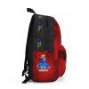 Dirty Red and Black Backpack with BLUE character. RAINBOW MONSTER Cool Kiddo 22