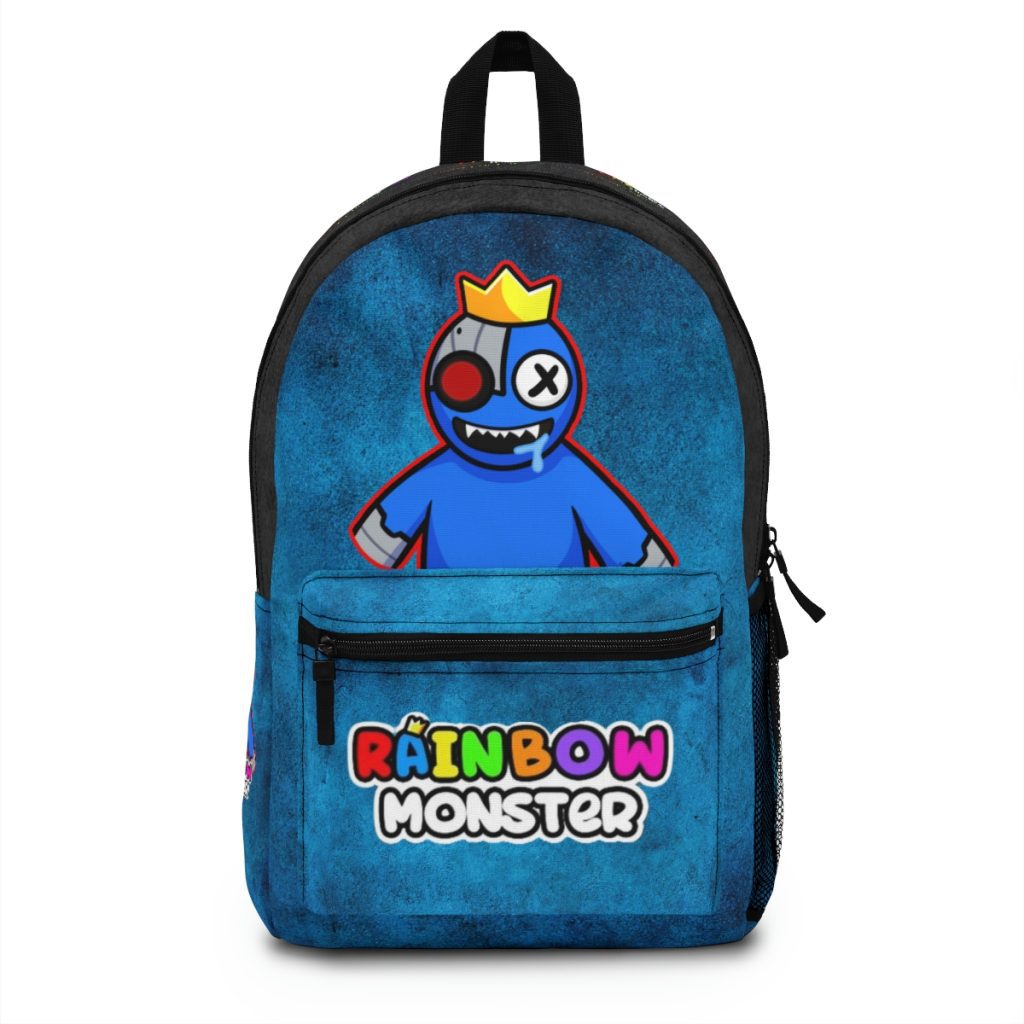 Dirty Blue and Black Backpack with BLUE character. RAINBOW MONSTER Cool Kiddo 10