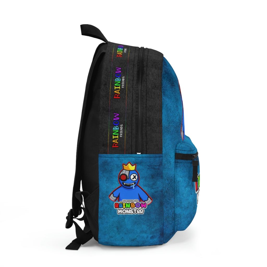 Dirty Blue and Black Backpack with BLUE character. RAINBOW MONSTER Cool Kiddo 12
