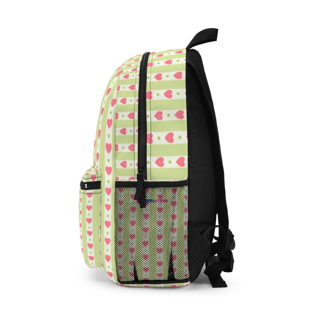 Roblox Girl’s Backpack With Pastel Green Background and Pink Hearts Cool Kiddo 14