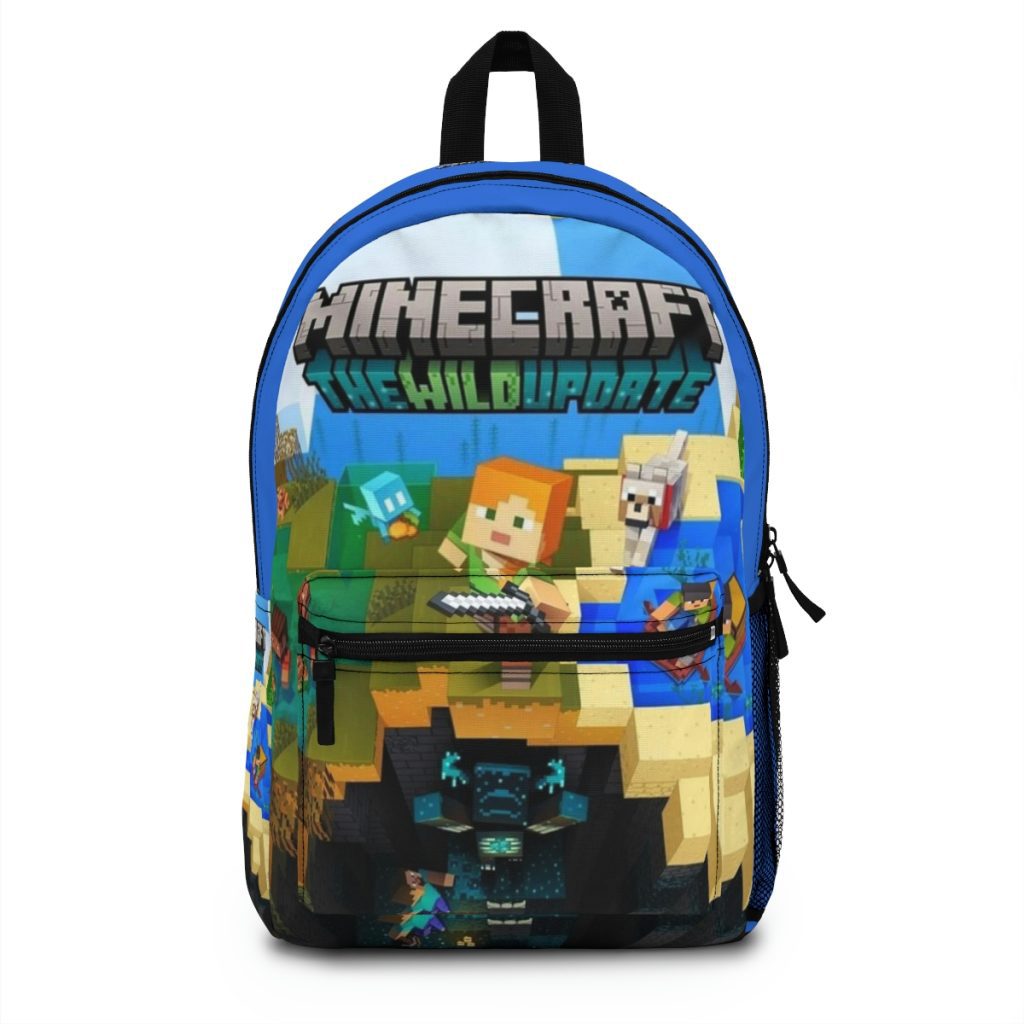 Blue MINECRAFT Backpack, Cool Backpacks for Kids Cool Kiddo