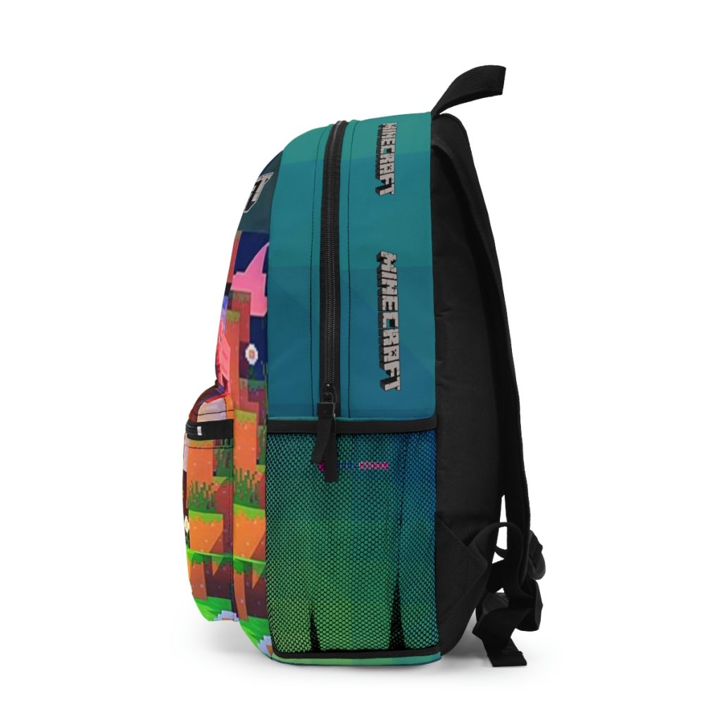 Minecraft Blue and Green Minecraft in a Geometric Background, Coll backpacks Cool Kiddo 14